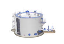 Очистка и дезинфекция вертикальных стальных резервуаров