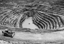 Армирование склонов на участках горнодобычи