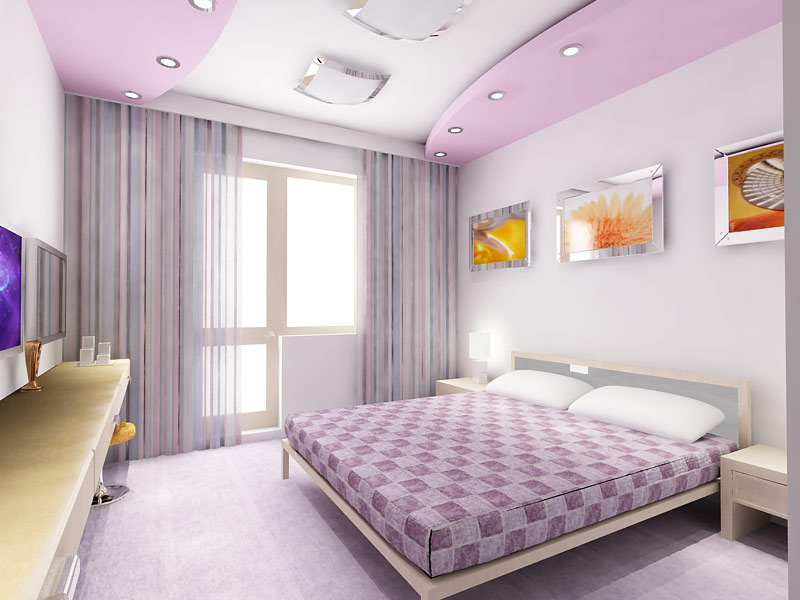 Фото комнаты в розово-фиолетовых тонах